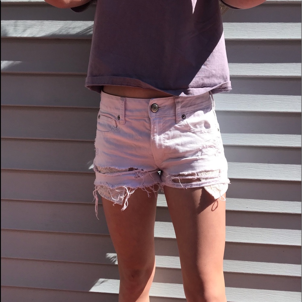 White American eagle shorts